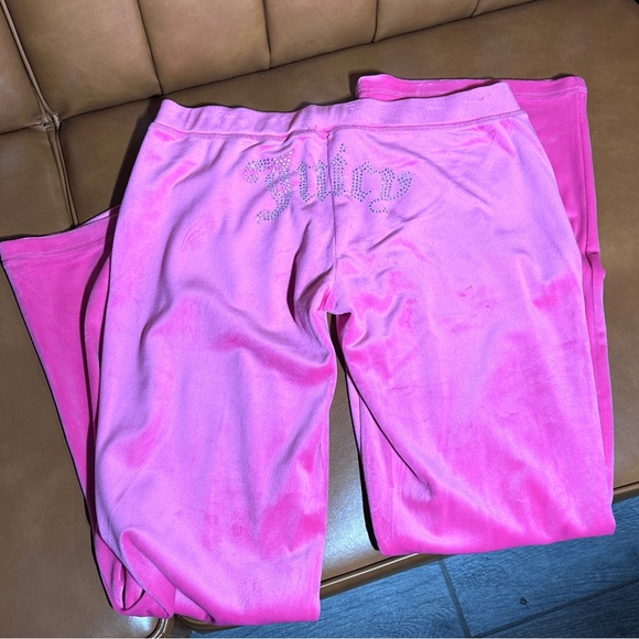 Juicy Couture Pink Velour Tracksuit Set NWT Hot Pink/silver - Picture 3 of 5